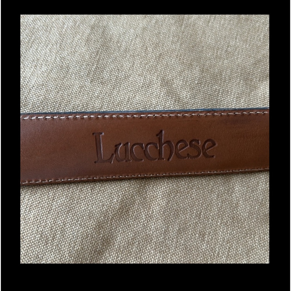 Lucchese leather belt. 38